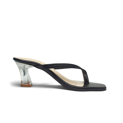 Women's Thong Sandals Transparent Block Heels | Nawabi Shoes BD