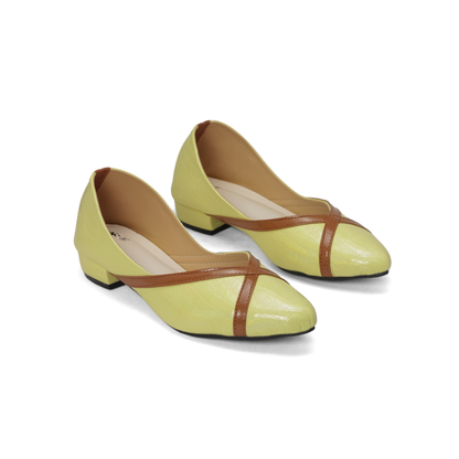 Women's Low-Heel Pumps with Crossover Strap and Pointed Toe | Nawabi Shoes BD