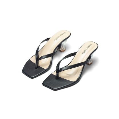 Women's Thong Sandals Transparent Block Heels | Nawabi Shoes BD