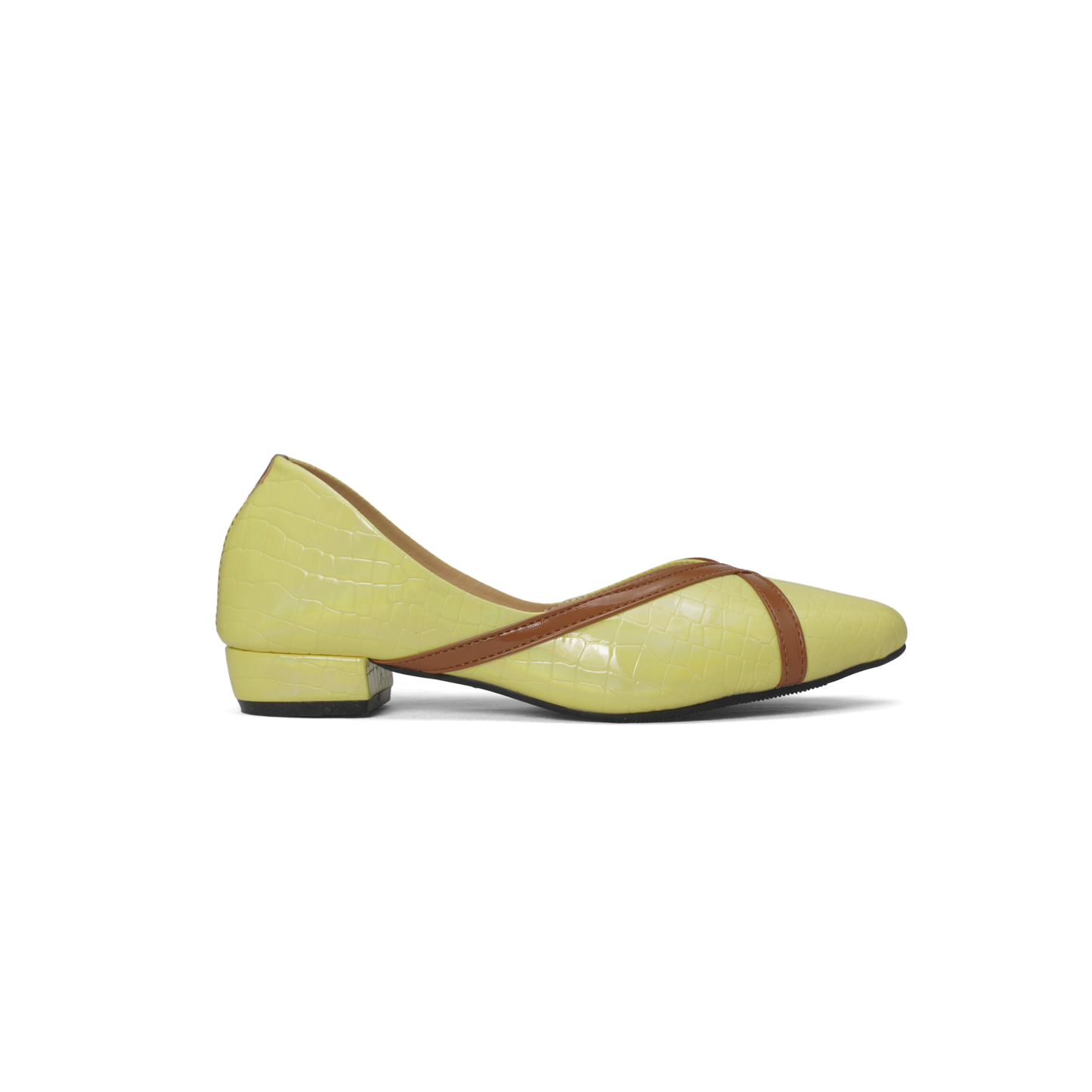 Women's Low-Heel Pumps with Crossover Strap and Pointed Toe | Nawabi Shoes BD