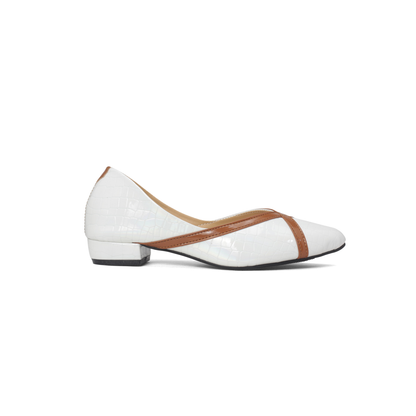 Women's Low-Heel Pumps with Crossover Strap and Pointed Toe | Nawabi Shoes BD