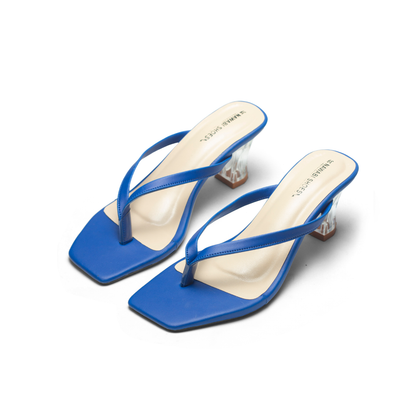 Women's Thong Sandals Transparent Block Heels | Nawabi Shoes BD